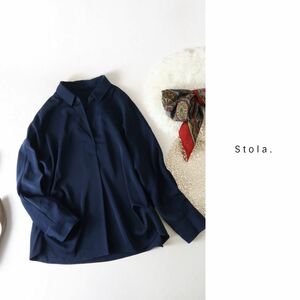 ストラ Stola.☆洗える スキッパードルマンブラウス 36サイズ☆A-O 4479