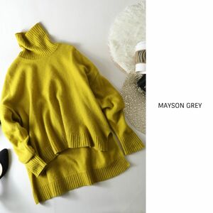 1.3万☆メイソングレイ MAYSON GREY☆洗える ラムウールショルダーレースニット 2サイズ☆M-S 0204