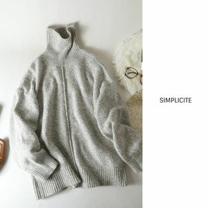 超美品☆2021AW☆イエナ/シンプリシテェ SIMPLICITE☆ウールFOXMIXタートルニット☆A-O 0393