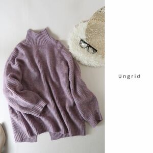 アングリッド Ungrid☆洗える バックスリットハイネックニット フリーサイズ☆A-O 0150