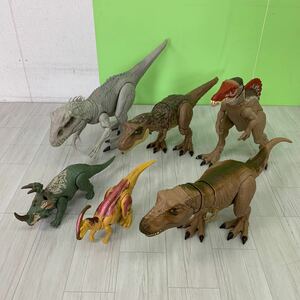 マテル ジュラシック・ワールド アクションフィギュア ティラノサウルス T-REX スピノサウルス など 6点 まとめ売り