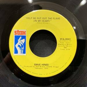 【EP】Ernie Hines - Help Me Put Out The Flame (In My Heart) / A Better World (For Everyone) 1970年USオリジナル Stax STA-0063 