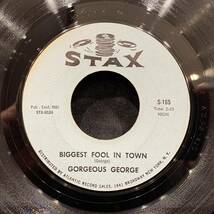 【EP】Gorgeous George - Biggest Fool In Town / Sweet Thing 1965年USオリジナル Stax S-165_画像1