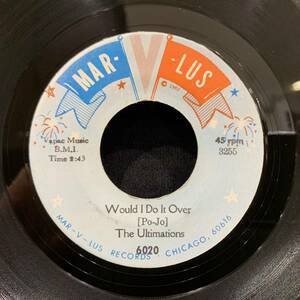 【EP】The Ultimations - Would I Do It Over / With Out You 1967年USオリジナル Mar-v-lus Records 6020