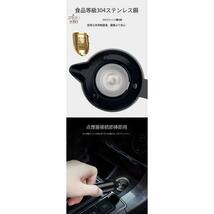 車用電気ポット DC12V-24V兼用 循環加熱 車載 電気ケトル カーポット 大容量1200ml 車用湯沸かし器 カーヒーター グレード304ステンレス_画像7