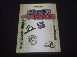 　日本の苗字　ベスト10000　別冊歴史読本　ベスト50姓　全国分布地図　10000ランキング　日本の名字　