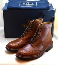 SALE!! トリッカーズ Tricker's　カントリーブーツ　フルブローグダービー MARRON ANTIQUE　M2508 UK8.5 27-27.5cm 未使用品　イギリス製_画像1