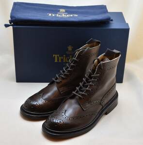 SALE!! トリッカーズ Tricker's レディース　ブローグブーツ Coffee Burnished M2508 UK4.5 23.5-24cm相当 未使用品　イギリス製