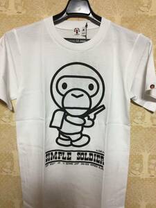 新品未使用アベイシングエイプマイロバックプリントTシャツ白M 1000円スタート！