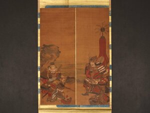 【模写】【伝来】sh3790〈西川祐信〉武将像 浮世絵師 江戸時代中期 美人風俗画家