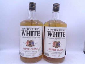 【同梱不可】2本セット ビッグボトル ウイスキー SUNTORY サントリー ホワイト スーパークリーン 1920ml 37% 古酒 未開栓 Q007806.Q007807