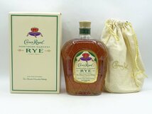 CROWN ROYAL RYE クラウン ローヤル ライ カナディアン ウイスキー 1000ml 45% 箱入 古酒 未開栓 X255351_画像1