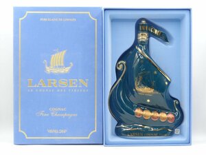 LARSEN VIKING SHIP ラーセン バイキングシップ グリーン 陶器ボトル コニャック ブランデー 箱入 未開封 古酒 P28309