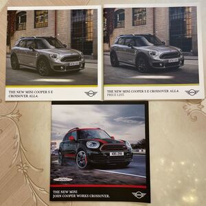 ミニ THE NEW MINI COOPER S E CROSSOVER ALL4. カタログ 2016年10月版 + JOHN COOPER WORKS CROSSOVER.カタログ + 価格表