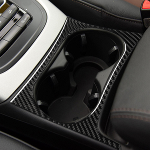  アウディQ5/SQ5 炭素繊維　カーボン ウォーターカップフレーム ステッカー 車内インテリア