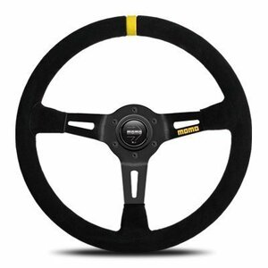 [ regular goods!]MOMO steering gear MOD.08 ( model 08)35φ* black suede / black spoke [M-60]