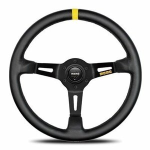[ regular goods!]MOMO steering gear MOD.08 ( model 08)35φ* black leather / black spoke [M-58]