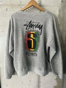 激レア スペシャル 80’s 初期 USA製 OLD STUSSY 後付け 黒タグ ステューシー ラスタカラー スウェット ポケット付 XL ビンテージ Tシャツ 