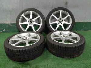 ヨコハマ AVS モデル7 17x7J +50 PCD100 ヨコハマ アイスガードiG30 215/45R17 4本セット 中古 売切!!