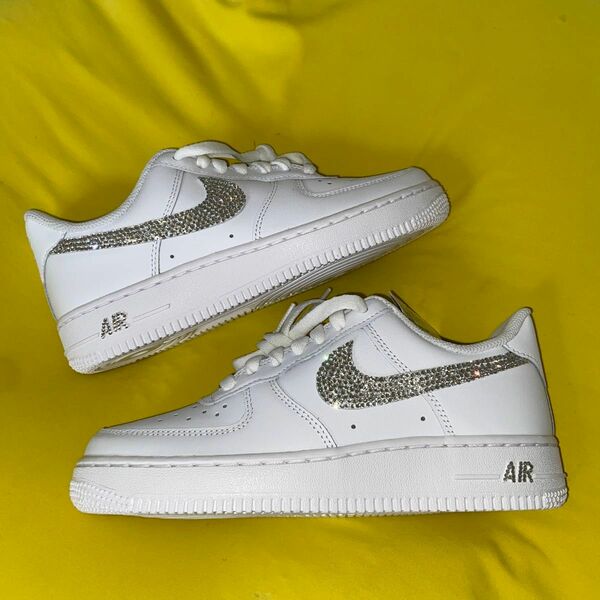 エアフォース 1 デコ カスタム オーダー キラキラ Air Force Low White