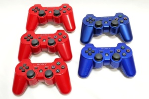 ■色付きレア！ジャンク即決！PS3 純正 ワイヤレスコントローラー DUALSHOCK3 5個セット