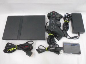 PS2 SCPH-70000 ブラック 本体セット メモリーカード2個付 中古品