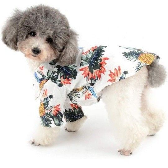 ペット服 犬の服 Tシャツ 夏 綿製 小型犬 ハワイ シャツ ドッグウエア 猫 散歩 犬 犬服 ドッグウェア