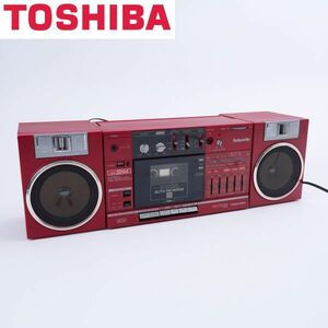 TOSHIBA 東芝 RT-SX4 ステレオラジオ カセットレコーダー スピーカーセパレート ラジカセ 赤 当時物 レトロ 中古品 H5343