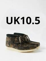 クラークス ワラビー ブーツ ブラック カーキ フローラル UK10.5_画像1