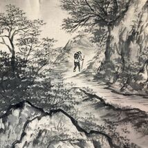 【模写】掛軸 秀峰 絹本 山水 箱無 同梱可能 No.2637_画像10