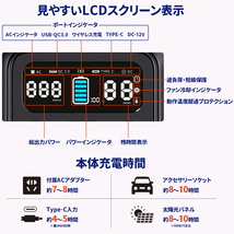 ポータブル電源 250WH 67500mAh AC出力200W 正弦波 QC3.0/18W出力 PD60W Qiワイヤレス充電10W 家庭用 アウトドア 非常用 停電 防災_画像10