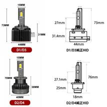 配線レス LEDヘッドライト バルブ D1S D1R D2S D2R D3S/D3R D4S D4R 車検対応 純正HID交換 ポン付 輸入車 35W 6000K 16000Lm_画像10