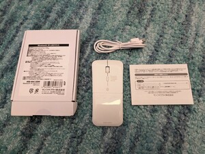 0601u1729　サンワダイレクト Bluetoothマウス 薄型 充電式 静音 マルチペアリング ホワイト 400-MA120W　※同梱不可