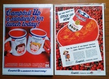 レトロ　Campbell's　TOMATO SOUP　キャンベルズ　トマトスープ缶柄　マグカップ柄　ポスター　2種2枚　キャンベルスープ_画像1