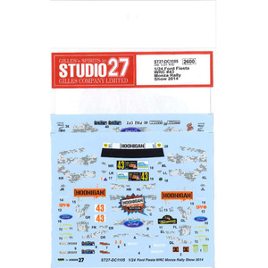 【STUDIO27】1/24 Fiesta WRC #43 Monza Rally Show 2014 デカール