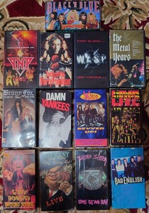 未DVD化 超希少含む★VHSハードロック＆ヘヴィメタル13本セット★ 国内＆輸入VHS STRYPER/TWISTED SISTER/WARRANT/TNT/BLACK 'N BLUE/VIXEN