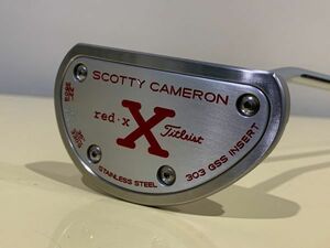 ◆FL144 スコッティ キャメロン パター Red・X タイトリスト　34インチ　SCOTTY CAMERON　ゴルフクラブ　ヘッドカバー付き◆M