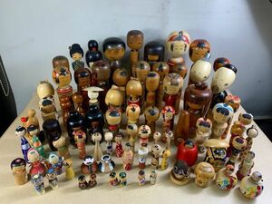 ◆FN2 こけし 約80体まとめ 銘入り含む　伝統こけし　工芸品　創作こけし　郷土　日本人形◆T
