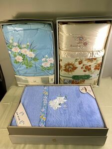 ◆FN47 寝具 3点まとめ HANAE MORI 毛布　布団　掛ふとん　森英恵◆T