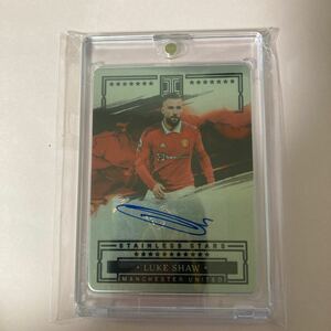 2022-23 panini impeccable stainless autograph luke shaw /25 MANCHESTER U