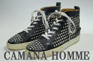 ... complete selling out!!DS8442* highest . work! masterpiece * name goods * high class leather!CABANAHOMME/ hippopotamus na Homme *7 hole / strut / black white /HI/ leather /24.