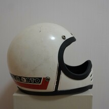 ◆ リペア済 女性オーナー ◆ MAXON マクソン フルフェイスヘルメット サイズ S〜M 約57-58cm MOTO WHITE VMX 検 ビンテージ ビンヘル Bell_画像3