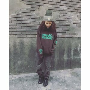 NINJA X パーカー フード プルオーバー Straight Edge Pullover Hoodie Original 2018 ニンジャエックス Dark Chocolate スケボー