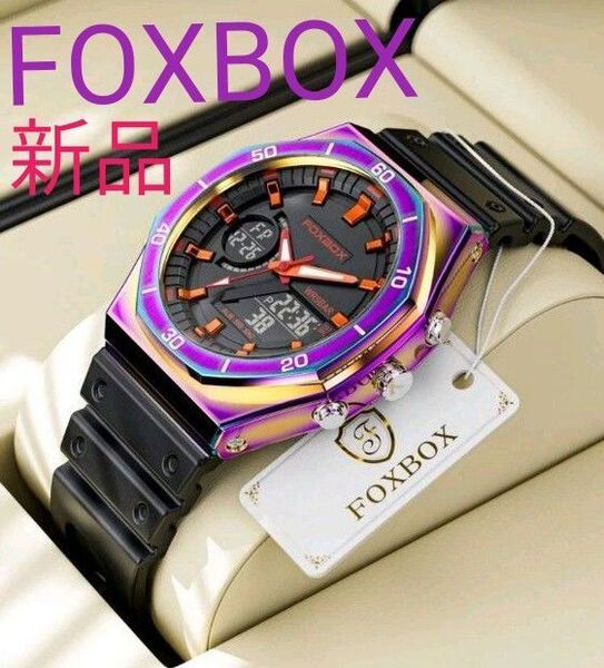 在★■ 新品 FOXBOX メンズ 腕時計 デジアナ