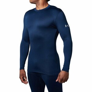 新品 アンダーアーマー 長袖 アンダーシャツ 3L XXL 紺 ネイビー インナー UNDER ARMOUR 1327600 コールドギア コンプレッション 即決