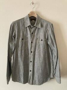 フリーホイーラーズ Neal WORK SHIRT WHITE PEPPER CHAMBRAY サイズ16