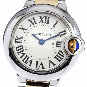 カルティエ CARTIER W69007Z3 バロンブルー SM YGコンビ クォーツ レディース _791772