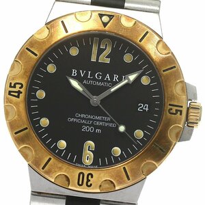 ブルガリ BVLGARI SD38SG ディアゴノ スクーバ YGベゼル デイト 自動巻き メンズ _793915