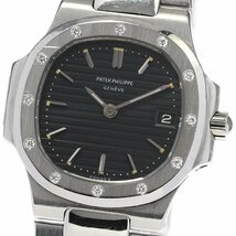 パテックフィリップ PATEK PHILIPPE 4700/10A ノーチラス 12Pダイヤモンド クォーツ レディース メーカーOH済み_615356_画像1