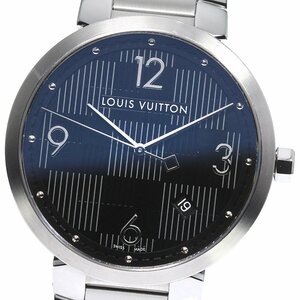 ルイ・ヴィトン LOUIS VUITTON Q1D07 タンブール スリム ダミエ グラフィット デイト クォーツ メンズ _795082